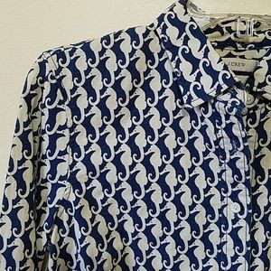 C. J CREW Seahorse Shirt